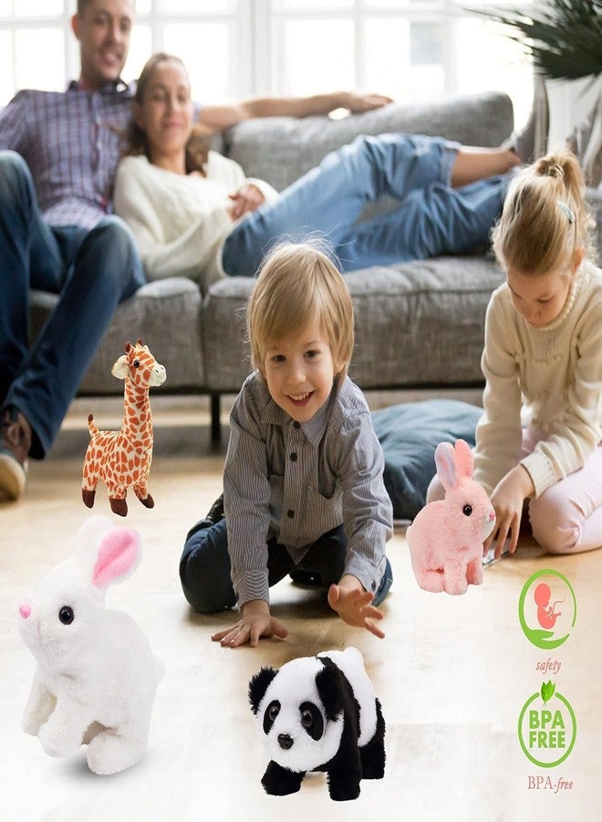 Bitrexup Hopping Walking Bunny Toy with Sounds, Jumping Rabbit Wiggling Ears, Twitching Mouth and Nose, Educational Interactive Bunny Rabbit Toy for Baby Kids - Image 4